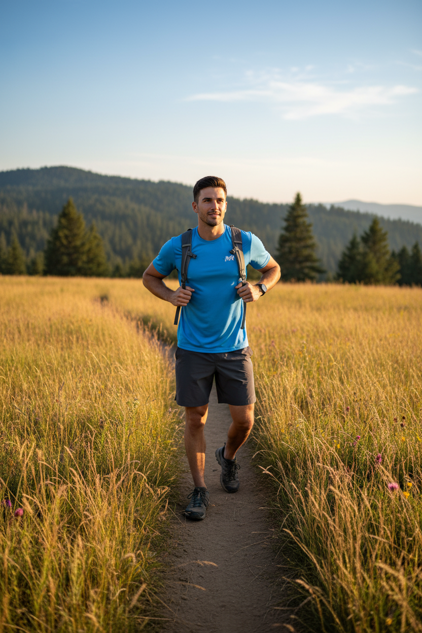 MR Performance Tshirt Blue - Outdoor Trail